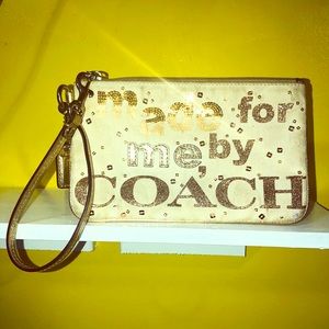 Coach Golden Poppy Wristlet RARE